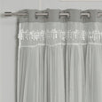Lace Overlay Blackout Curtains