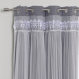 Lace Overlay Blackout Curtains