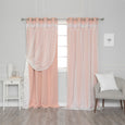 Lace Overlay Blackout Curtains
