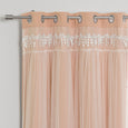 Lace Overlay Blackout Curtains