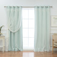 Lace Overlay Blackout Curtains