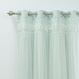 Lace Overlay Blackout Curtains
