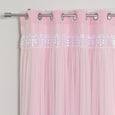 Lace Overlay Blackout Curtains