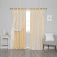 Lace Overlay Blackout Curtains