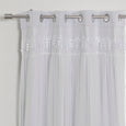 Lace Overlay Blackout Curtains