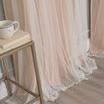 Floral Lace Overlay Blackout Curtains