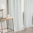 Floral Lace Overlay Blackout Curtains