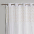 Floral Lace Overlay Blackout Curtains