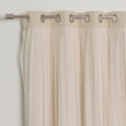 Tulle Overlay Grommet Blackout Curtains