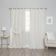 Tulle Overlay Grommet Blackout Curtains