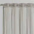 Tulle Overlay Grommet Blackout Curtains