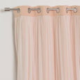 Tulle Overlay Grommet Blackout Curtains
