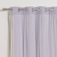Tulle Overlay Grommet Blackout Curtains