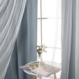 Tulle Overlay Grommet Blackout Curtains