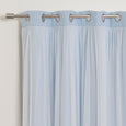 Tulle Overlay Grommet Blackout Curtains