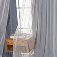 Tulle Overlay Grommet Blackout Curtains