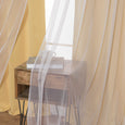 Tulle Overlay Grommet Blackout Curtains