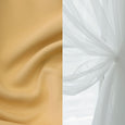Tulle Overlay Grommet Blackout Curtains