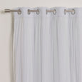 Tulle Overlay Grommet Blackout Curtains