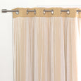 Tulle Overlay Grommet Blackout Curtains