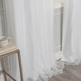 Tulle Overlay Grommet Blackout Curtains