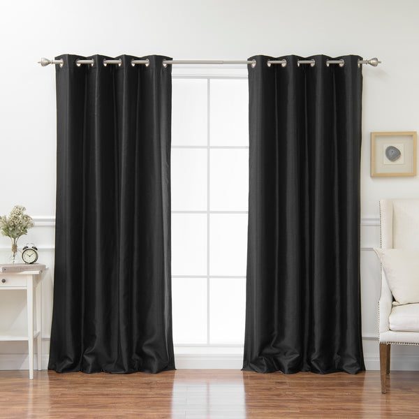 Faux Silk Grommet Blackout Curtains
