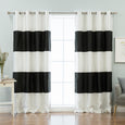 Faux Silk Striped Blackout Curtains