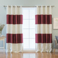 Faux Silk Striped Blackout Curtains