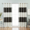 Faux Silk Striped Blackout Curtains