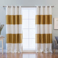 Faux Silk Striped Blackout Curtains