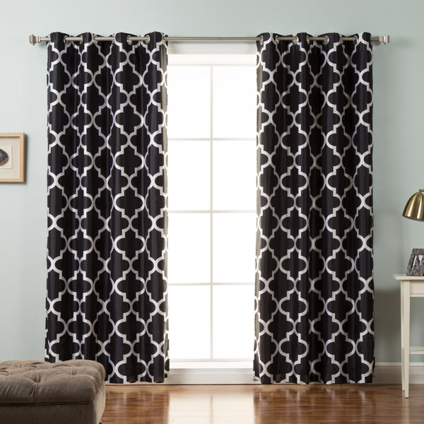 Faux Silk Moroccan Blackout Curtain