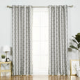 Faux Silk Quatrefoil Blackout Curtain