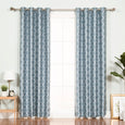 Faux Silk Quatrefoil Blackout Curtain