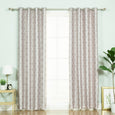 Faux Silk Quatrefoil Blackout Curtain