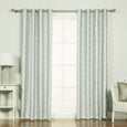 Faux Silk Quatrefoil Blackout Curtain