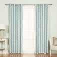 Faux Silk Quatrefoil Blackout Curtain
