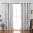 Faux Silk Trellis Curtains