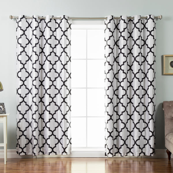 Faux Silk Reverse Moroccan Blackout Curtain