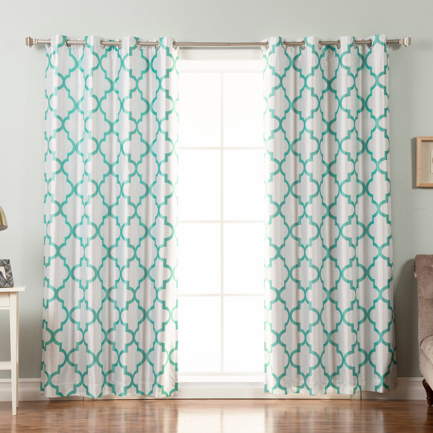 Faux Silk Reverse Moroccan Blackout Curtain