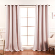 SolbloQ Solid Silver Grommet Blackout Curtains