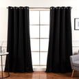 SolbloQ Solid Silver Grommet Blackout Curtains