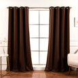 SolbloQ Solid Silver Grommet Blackout Curtains