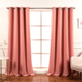 SolbloQ Solid Silver Grommet Blackout Curtains