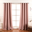 SolbloQ Solid Silver Grommet Blackout Curtains