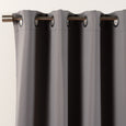 SolbloQ Solid Silver Grommet Blackout Curtains