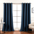SolbloQ Solid Silver Grommet Blackout Curtains