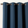 SolbloQ Solid Silver Grommet Blackout Curtains