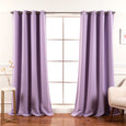 SolbloQ Solid Silver Grommet Blackout Curtains