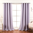 SolbloQ Solid Silver Grommet Blackout Curtains