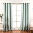 SolbloQ Solid Silver Grommet Blackout Curtains